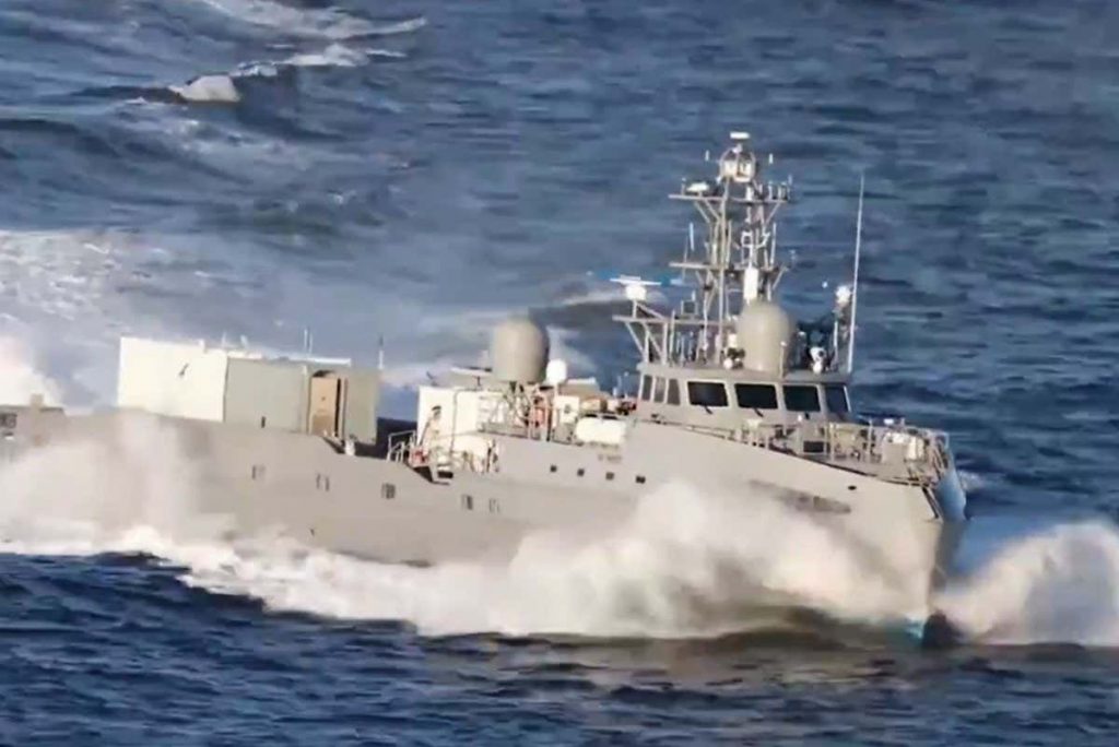 A US military robot ship has fired a large missile for the first time