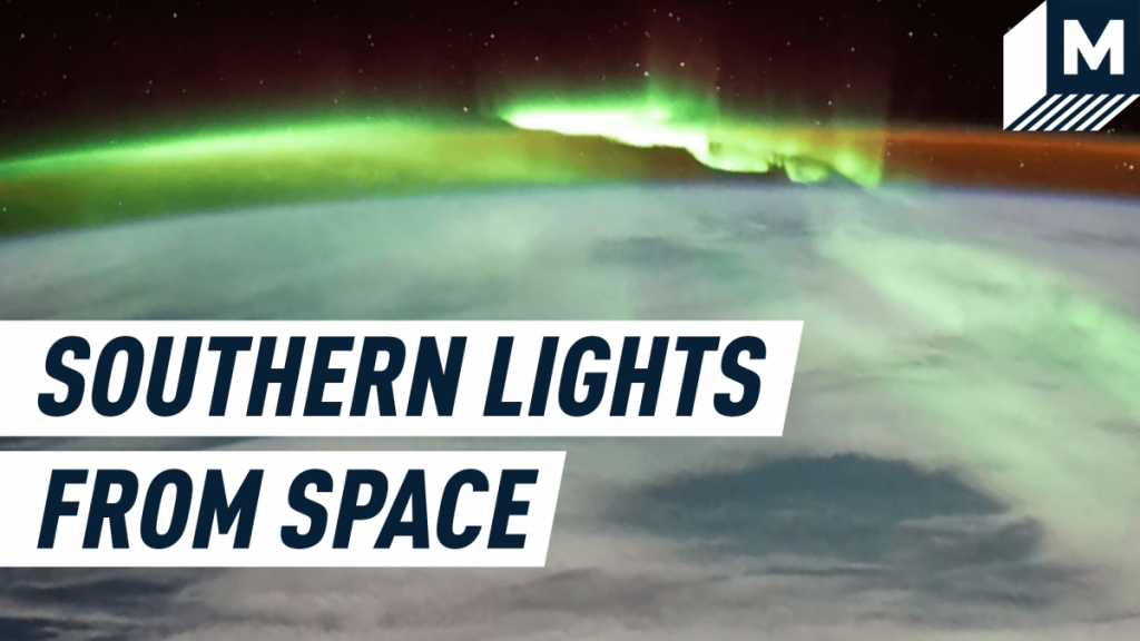 Astronaut footage reveals spectacular display of the aurora australis from space