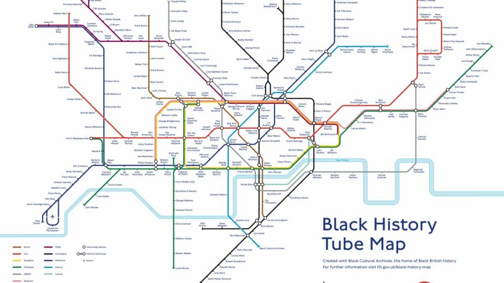 London’s transport system launches its first ever Black History Tube map