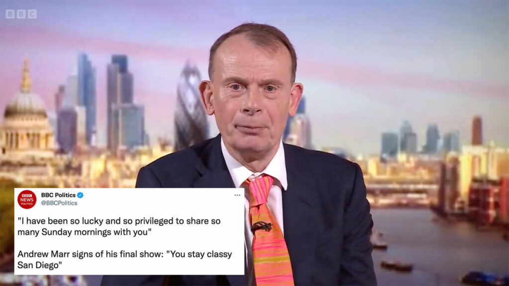 BBC presenter casually signs off his last ever broadcast with an ‘Anchorman’ quote