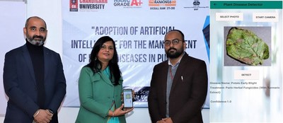 Chandigarh University comes to rescue of Indian Farmers; Develops AI based Mobile App to detect crop disease