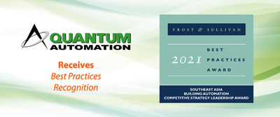 Frost & Sullivan Recognizes Quantum Automation for Improving Energy Efficiency with Its Building Automation Solutions