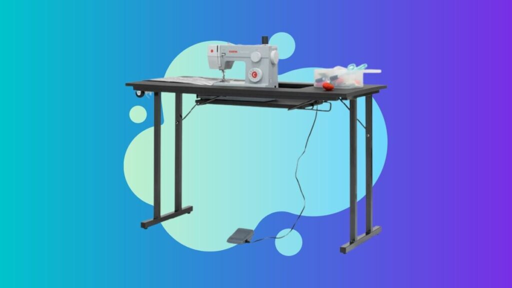 This sewing table is great for small spaces, and it’s on sale
