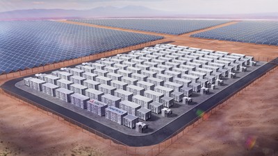 Salvador Battery Energy Storage Project in the Atacama desert of Northern Chile. (Rendering Credit: Mitsubishi Power) (CNW Group/Innergex Renewable Energy Inc.)