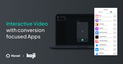 Koji App Store integration on no-code video platform Novel