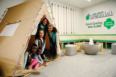 Girl Scouts of Colorado will cut the ribbon and open the doors to the Movement’s first-ever DreamLab in Denver, Colorado, on Girl Scouts’ 111th Anniversary, March 12. Bringing the Girl Scout DreamLab concept to life, the Colorado destination will host a hands-on STEM center, Girl Scout boutique, podcast booth, bouldering wall, and an outdoor skills area with a faux fire pit and tent to practice camping skills—in a new, central Denver location that is open and welcoming to all.
