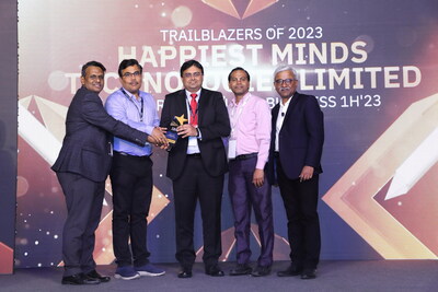Happiest-Minds-conferred--Trailblazers-of-2023--at-t-he-APAC-IBM-Partner-Plus-Award