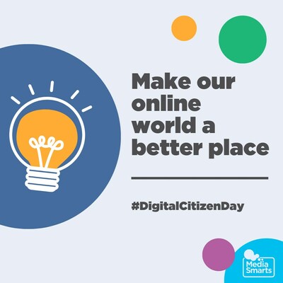 Canada's second annual Digital Citizen Day takes place October 25, 2023, encouraging everyone to make our online world a better place. (CNW Group/MediaSmarts)